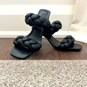NEW H&M Braided Heeled Sandals - Size 40 (fits like a US 8.5/9)